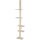 Kratzbaum, verstellbare Höhe 225-275 cm, stabile Basis, Kippschutz, Plüschbezug, Cremeweiß