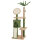 Kratzbaum, 139 cm Katzenbaum mit Höhle, Spielbällen, Sisal-Kratzpfosten und Plattformen, für zwei Katzen, Grün