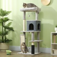 132 cm Katzenbaum mit Kratzpfosten, Bett, Haus,...