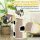 Kratztonne für Katzen, Katzenbaum, 3 Ebenen, robust, weicher Plüsch, Rückzugsort, Beige