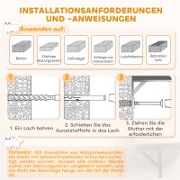 Wandmontiertes Kratzbaum-Set, Sisalkratzflächen, 4 Teile, für 1-3 Katzen, Beige