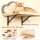 Wandmontiertes Kratzbaum-Set, Sisalkratzflächen, 4 Teile, für 1-3 Katzen, Beige