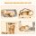 Wandmontiertes Kratzbaum-Set, Sisalkratzflächen, 4 Teile, für 1-3 Katzen, Beige