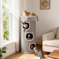 Katzenkratzfass, 96 cm, 4-Ebenen-Katzenturm mit...