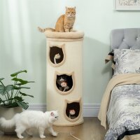 Katzenkratzfass, 96 cm, 4-Ebenen-Katzenturm mit...