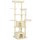 2 Meter hoher Kratzbaum Große für 2-3 Katzen, Kratzpfosten, Höhlen, Hängematte, Verstecke, mehrstöckiges Design, Sisal, Holz, Plüsch, Beige