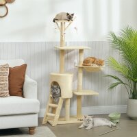 Kratzbaum Katzenbaum mit Höhle, 4 Spielzeuge,...