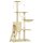 Kratzbaum Katzenbaum mit Höhle, 4 Spielzeuge, Sisalstämme, große Plattform, Treppe, für Katzen unter 5 kg, Beige