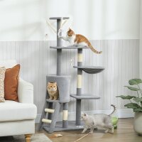 Kratzbaum Katzenbaum mit Höhle, 4 Spielzeuge,...