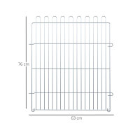Freilaufgehege Welpenauslauf Welpenzaun Laufstall Welpengitter für Tiere 8-teilig B63 x H76 cm