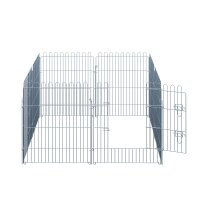 Freilaufgehege Welpenauslauf Welpenzaun Laufstall Welpengitter für Tiere 8-teilig B63 x H76 cm