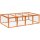 Hasenstall Kaninchenstall aus Holz Winterfest Kaninchenkäfig mit aufklappbar Dach 181x100x48 cm Kleintierstall Hasenkäfig für Kleintiere Kaninchen Meerschweinchen Indoor Outdoor Natur