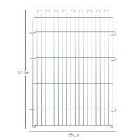 Freilaufgehege Welpenauslauf Welpenzaun Laufstall Welpengitter für Tiere 8-teilig B63 x H91 cm