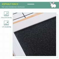 Kleintierstall mit Freigehege, aufklappbares Dach, wetterbeständig, 123 cm x 120 cm x 52 cm, Braun