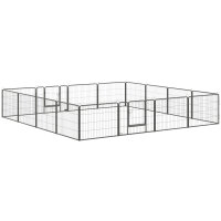 Welpenlaufstall 16-TLG Welpenauslauf mit 16 Gitterplatten...