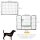 Welpenlaufstall 16-TLG Welpenauslauf mit 16 Gitterplatten Tür flexibel Schutzplane 60cm hoch Welpengitter Laufstall für Haustiere Hund Katze Welpe Laufgitter für drinnen und draußen