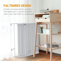 2-in-1 Welpenauslauf und Absperrgitter, 8 Paneele, verriegelbare Tür, Stahl, 90 cm Höhe, weiß