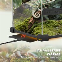 Glas-Terrarium für Reptilien, erhöhter & wasserdichter Boden, Knopfschloss