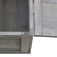 Schildkrötenhaus aus Holz Schildkrötengehege mit Haupthäusern aufklappbarem Oberseite 91x60,5x32 cm, Grau