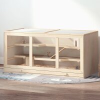 Hamsterkäfig aus Holz 3 Etagen Nagerkäfig mit...