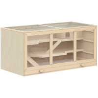 Hamsterkäfig aus Holz 3 Etagen Nagerkäfig mit...