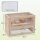 Hamsterkäfig aus Holz 2 Etagen 60 x 35 x 42 cm Nagerkäfig Kleintierkäfig mit aufklappbarem Gitterdach Trinkflasche Rampe Wippe Fütterungsstation Mäusekäfig für Zwerghamster Naturholz