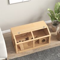 Hamsterkäfig für syrische Hamster und Zwerghamster, mit Plattform, Hängebrücke, Hütte, 85x45x44 cm