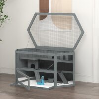 Hamsterkäfig, 3 Etagen, herausnehmbare Wanne, Holz/Metall, 115x60x55 cm