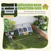Schildkrötenbox, Outdoor Schildkrötengehege, bodenloses Design, leicht zu öffnen, Schildkrötenhaus, Hellgrau