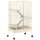Kleintierkäfig, Haustierkäfig mit 4 Ebenen, Futterschale, Wasserflasche, 88 x 48 x 150,5 cm, Beige