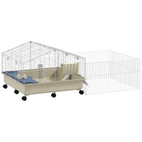 Kleintierkäfig, Balkon, Rampe, Futtertrog,...