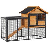 Kleintierstall mit Freigehege u, Rampe 122 cm x 63 cm x...
