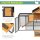 Kleintierstall mit Freigehege u, Rampe 122 cm x 63 cm x 92 cm Tannenholz Metall Hellgelb+Dunkelgrau