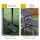 Hasenstall Kaninchenstall aus Holz 147 x 54 x 84 cm Kaninchenkäfig mit wetterfest Bitumendach, Freilaufgehege, Rampe, abschließbare Türen, Hasenkäfig für Zwergkaninchen Outdoor Dunkelgrau