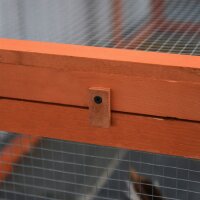 Freilaufgehege für Kleintiere Aufklappbares Dach Tannenholz Orange