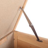 Hasenstall Winterfest Kaninchenstall aus Holz 112x50x54 cm Kaninchenkäfig mit Bitumendach, 2 Türen, Metallgitter, Hasenkäfig für Kaninchen, Meerschweinchen Outdoor Natur+Schwarz