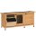 Hasenstall Winterfest Kaninchenstall aus Holz 112x50x54 cm Kaninchenkäfig mit Bitumendach, 2 Türen, Metallgitter, Hasenkäfig für Kaninchen, Meerschweinchen Outdoor Natur+Schwarz