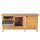 Hasenstall Winterfest Kaninchenstall aus Holz 112x50x54 cm Kaninchenkäfig mit Bitumendach, 2 Türen, Metallgitter, Hasenkäfig für Kaninchen, Meerschweinchen Outdoor Natur+Schwarz