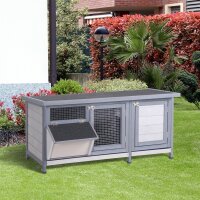 Hasenstall Winterfest Kaninchenstall aus Holz 112x50x54...