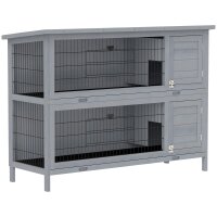 Hasenstall Kaninchenstall aus Holz mit 2 Etagen...