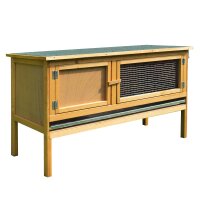 Hasenstall Kaninchenstall aus Holz mit aufklappbarem...