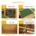 Hasenstall 2 Ebenen Kaninchenstall Tannenholz Winterfest Doppelstockhaus mit Freilaufgehege Rampe 150x52x68 cm Gelb