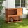 Kleintierstall Kleintierhaus Nagerstall, wetterbeständig, 2 Bodenwannen, 123 x 63 x 112 cm, Orange