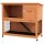 Kleintierstall Kleintierhaus Nagerstall, wetterbeständig, 2 Bodenwannen, 123 x 63 x 112 cm, Orange