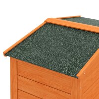 Kleintierstall, Kleintierkäfig, Outdoor-Kaninchenstall, Freilaufgehege, winterfest, Massivholz, 150 x 45 x 85 cm, Orange