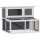 Hasenstall 2 Ebenen mit klappbar Dach Kaninchenstall aus Vollholz Winterfest Doppelstockhaus 122x95x93,5 cm Grau