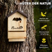 Fledermauskasten 3er Set aus Tannenholz Fledermaushaus für Fledermäuse zum Aufhängen für Gärten, 21,5 x 11,5 x 34 cm