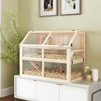 Hamsterkäfig aus Holz 3 Etagen Nagerkäfig...