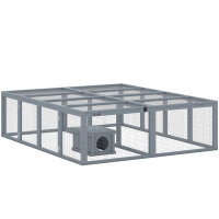 Freilaufgehege Kaninchenstall aus Holz mit 2 Türen...