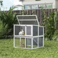 Hasenstall 2 Etagen Kaninchenstall aus Holz mit...